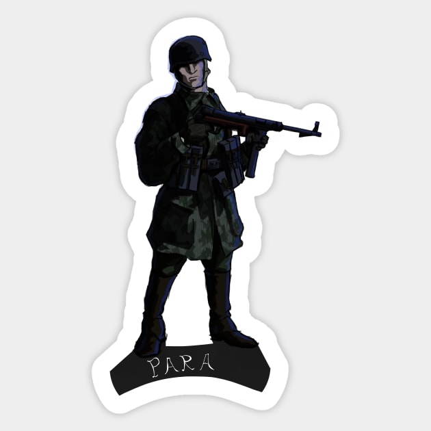 Paratrooper Sticker by heinavaara